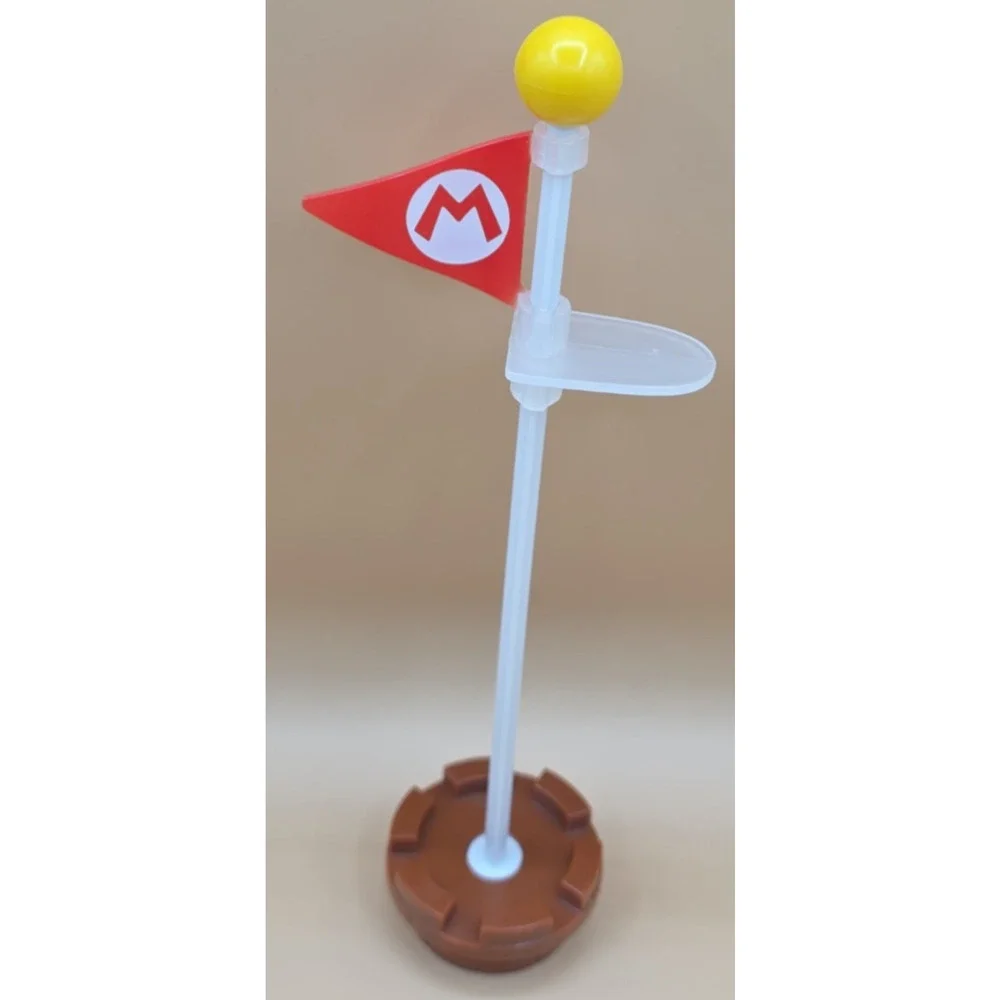 JAKKS Nintendo Super Mario Bros Micro Land World Toy Playset Flag Accessory 9”